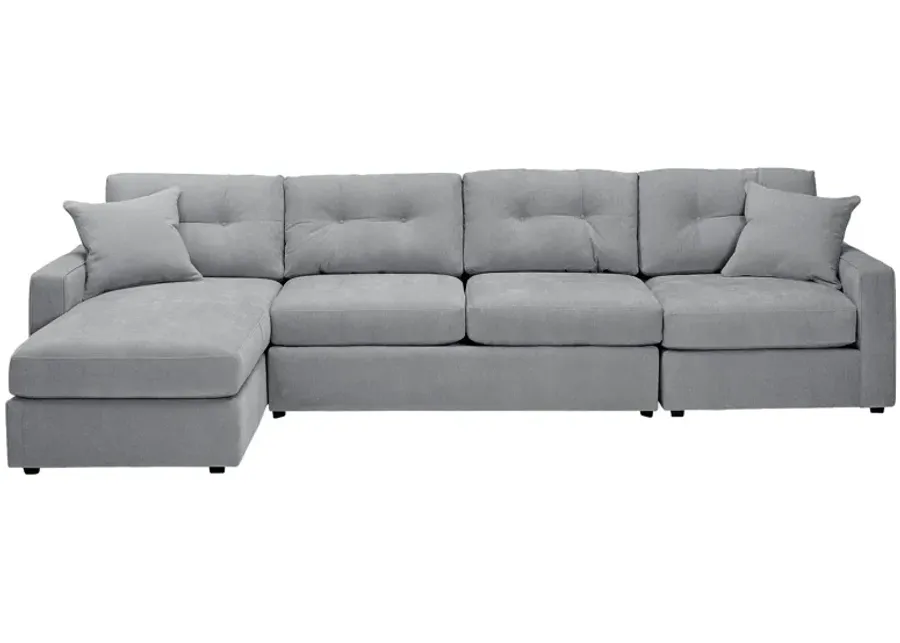 ModularOne Granite 3-Piece Sleeper Sofa with Left Arm Facing Chaise