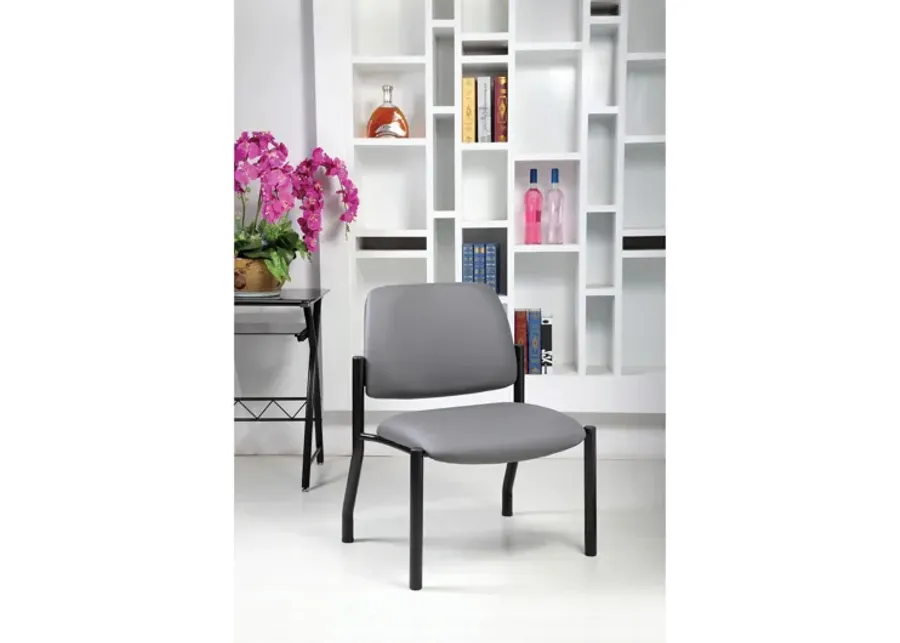 Big & Tall Armless Guest Chair with Black Frame - 23''W-22