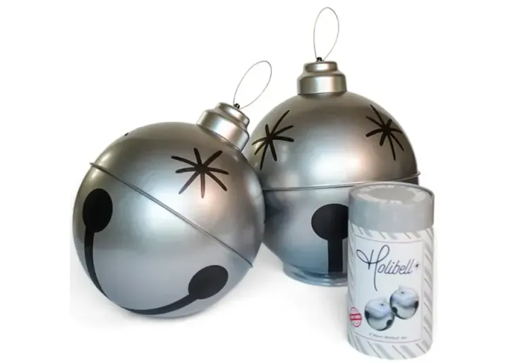14 Inflatable Jingle Bell - Silver 2 Pack