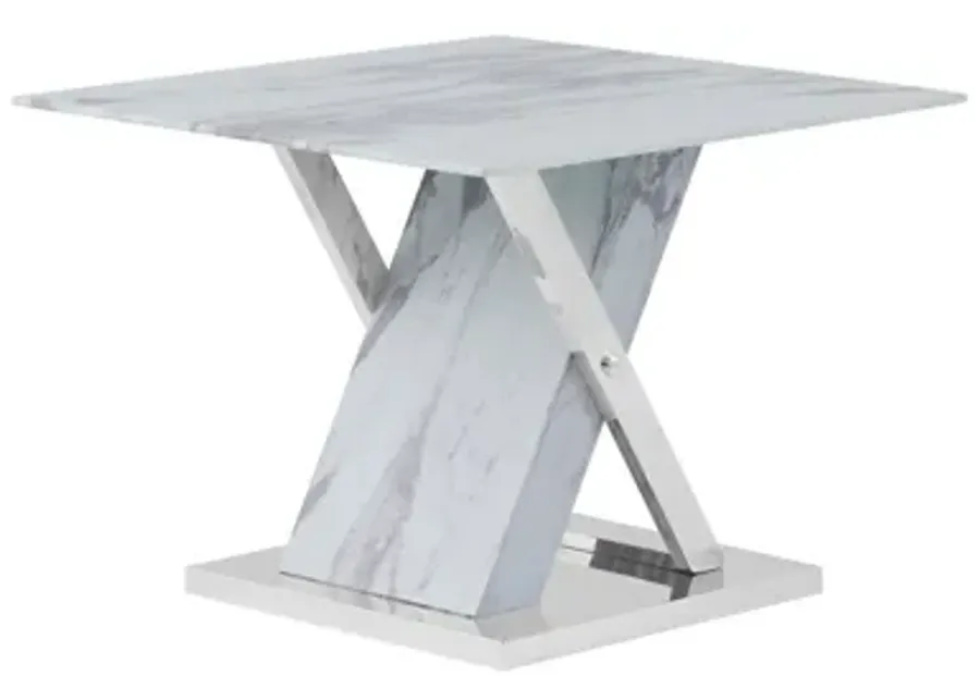 Global Furniture Carrara Marble End Table - T1274ET-24