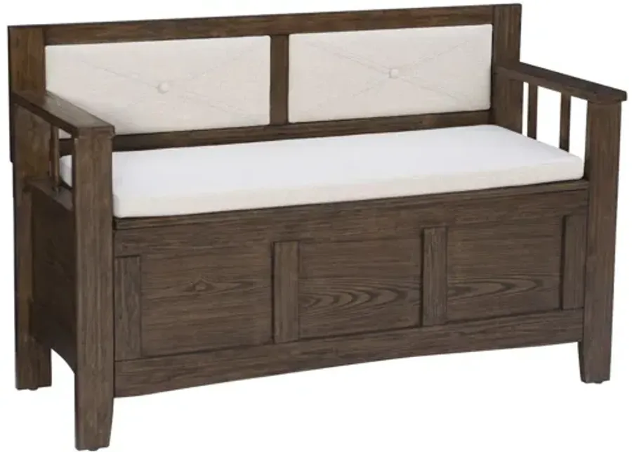 Carlton Rustic Umber Brown Bench-44