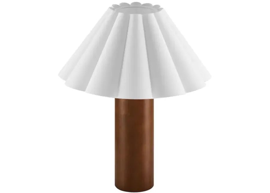 Flora Wood Table Lamp With Pleated Petal Shade by Modway-4