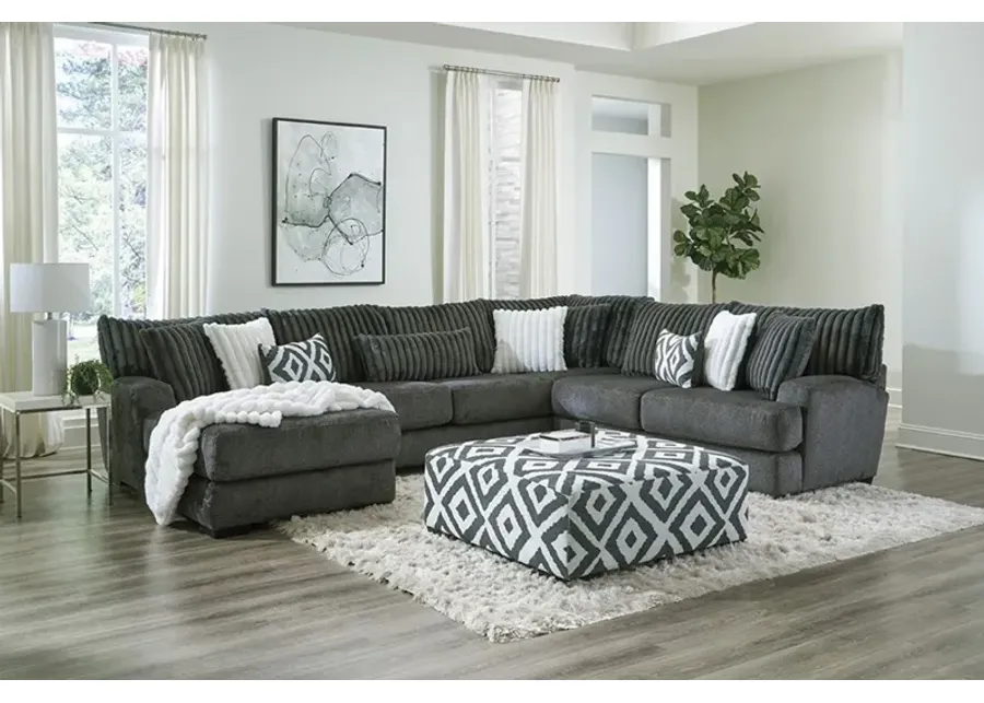Chloe Gunmetal 3-Piece Sectional with Left Arm Facing Chaise-141