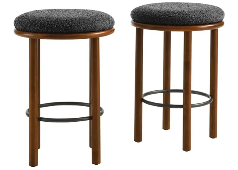 Fable Boucle Fabric Counter Stools Set of 2-17