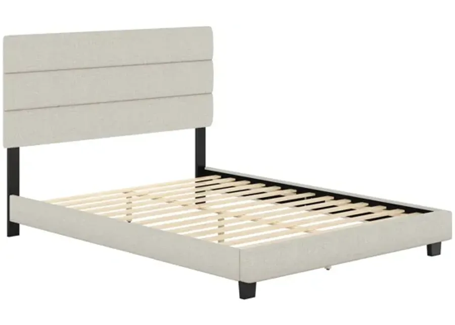 Sardinia Full Platform Bed - Ivory-57