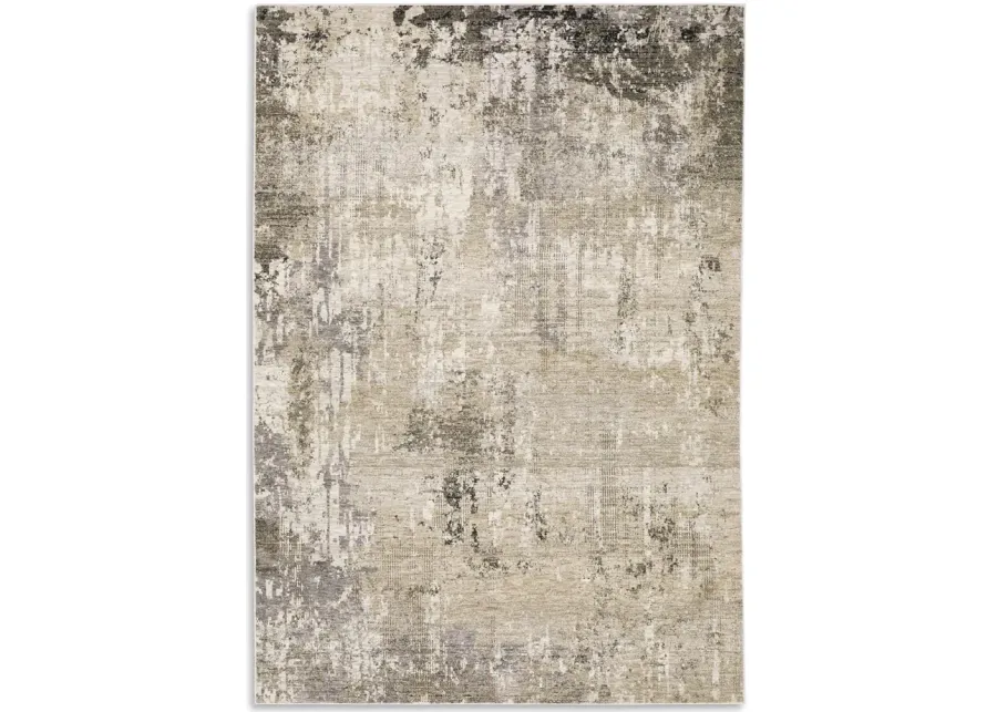 Nebulous Beige Gray Area Rug - 5 3  X 7 6 