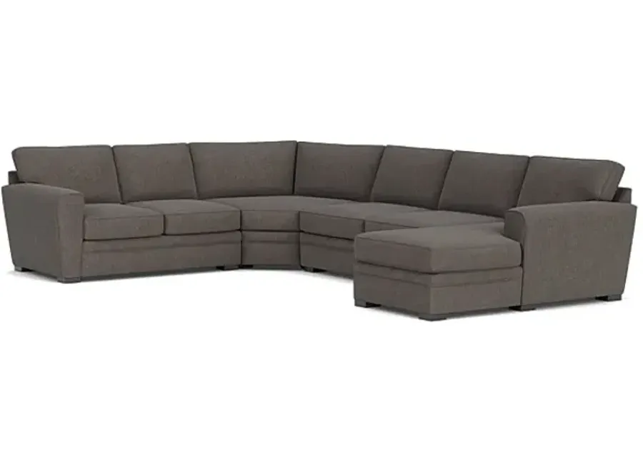 Zephyr 4-Piece Wedge Sectional with Left-Arm Facing Loveseat by Jonathan Louis-150