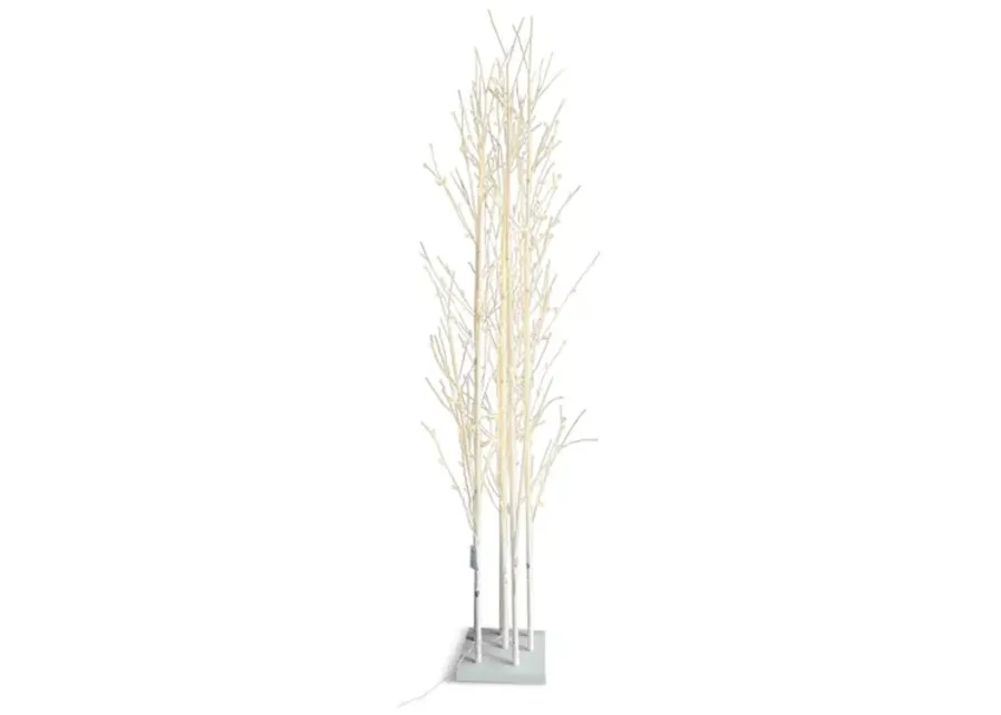 108  Birch Forest With Warm White LED Lights