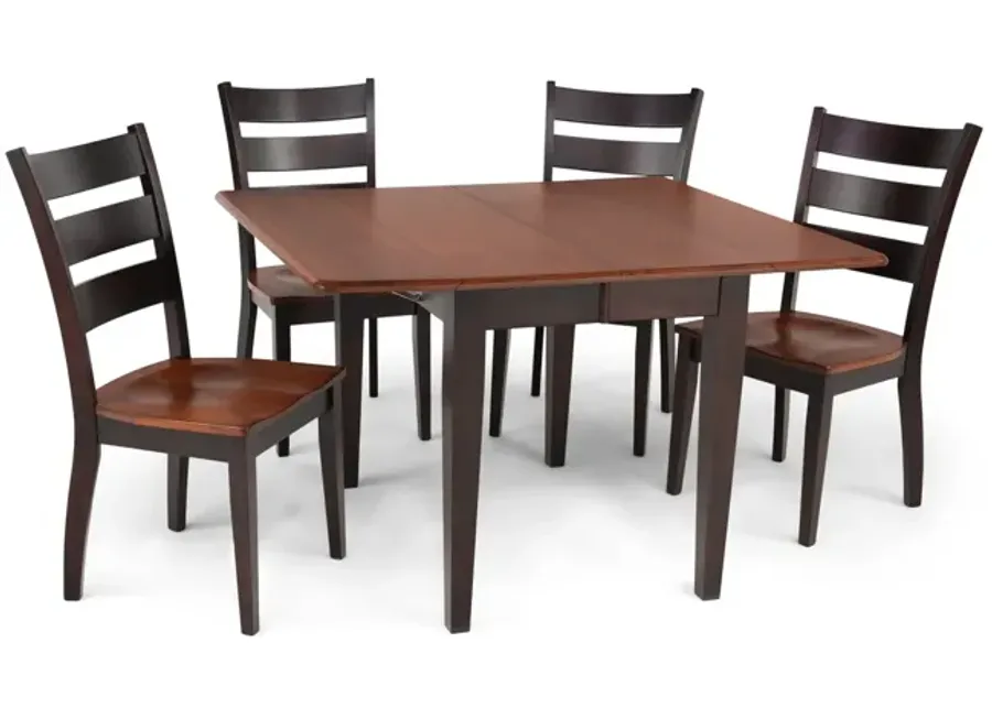 Saber Solid Maple Table With 2 leaves and 4 Lillian dining chairs