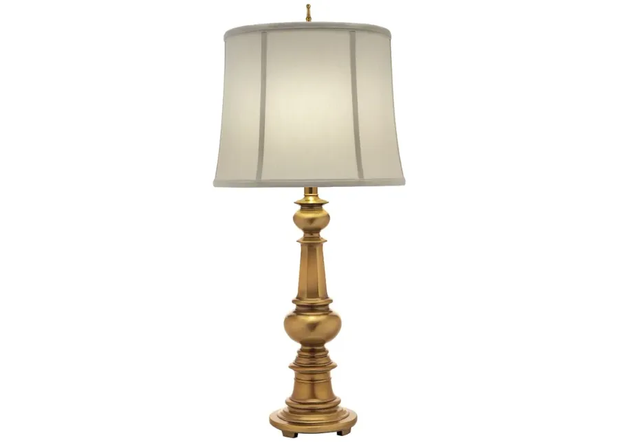 Stiffel Gibson 33" High Metal Traditional Antique Brass Table Lamp-gold