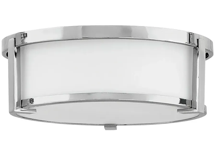 Hinkley Lowell 13.25" Wide Chrome and Opal Glass Ceiling Light-silver