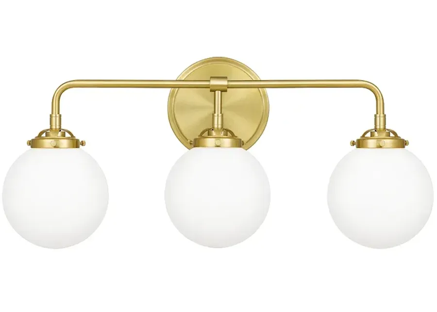 Quoizel Landry 24" Wide Satin Brass 3-Light Bath Light-gold