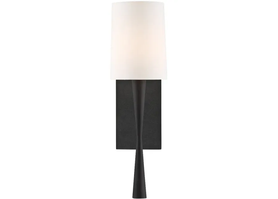 Crystorama Trenton 18 1/2" High Black Forged Wall Sconce-black