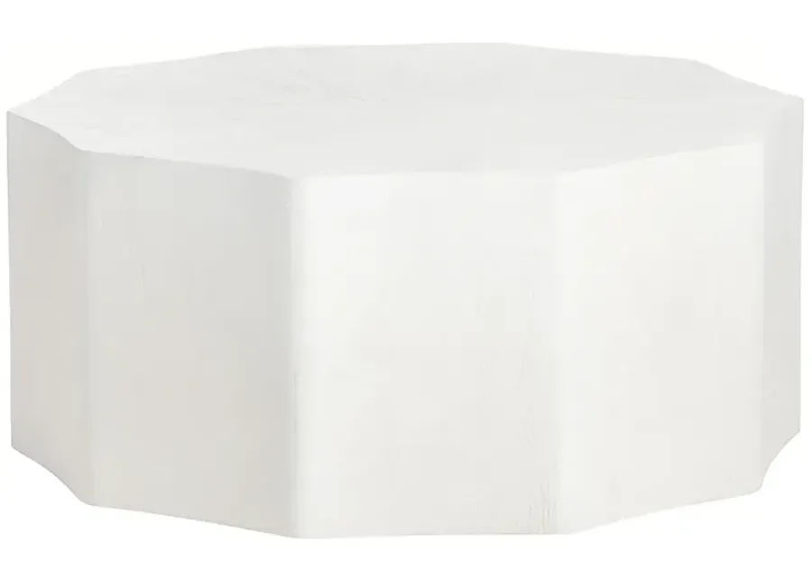 Crestview Collection Caspian 40"W Whitewash Cocktail Table-white
