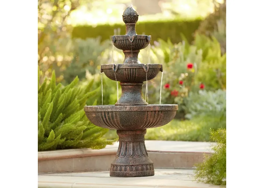 Ravenna 43" High Italian Garden Fountain by John Timberland-red