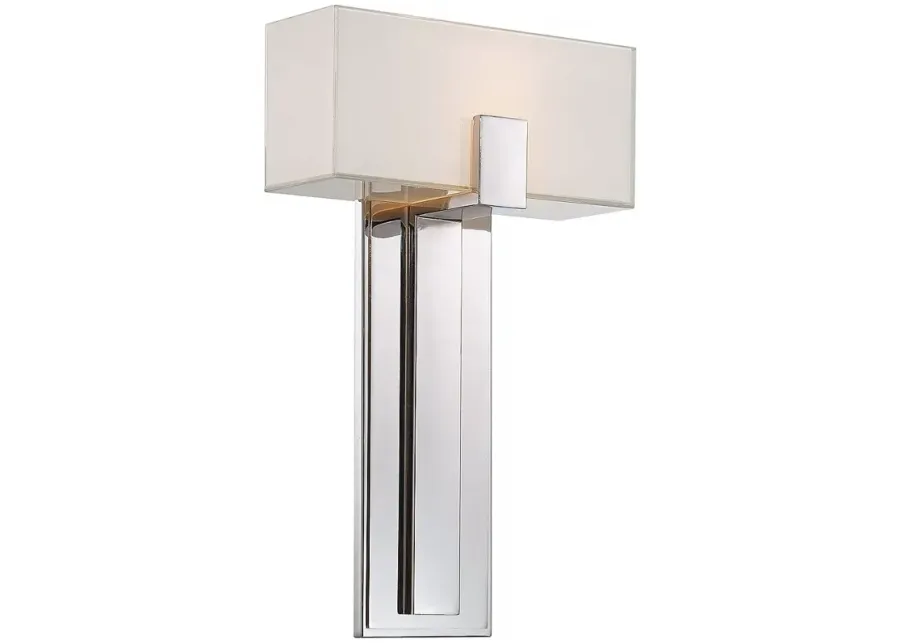 George Kovacs Mitered Glass 10" Polished Nickel Wall Sconce-silver