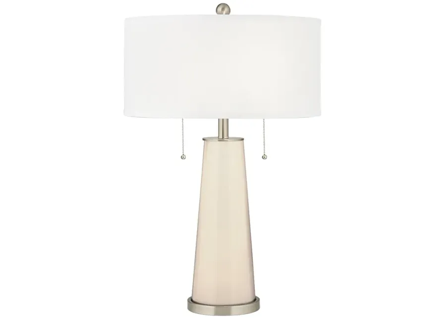 Color Plus Peggy 29 3/4" Steamed Milk White Glass Table Lamp-silver
