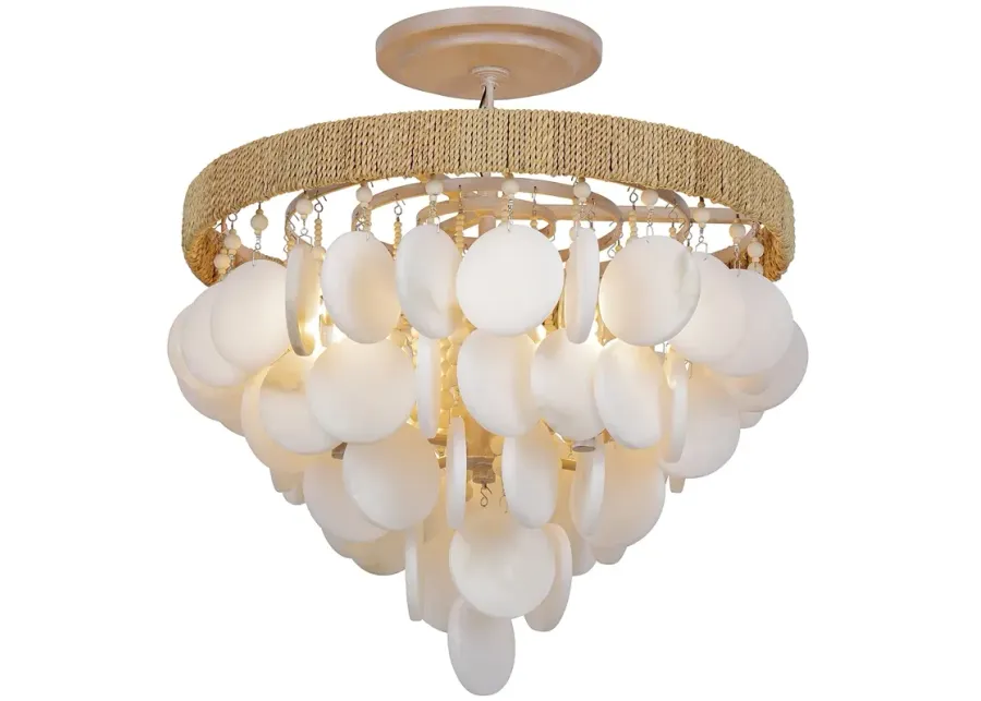 Metropolitan Aurelia's Cove 4-Light Autumn White Semi-Flush Mount-white