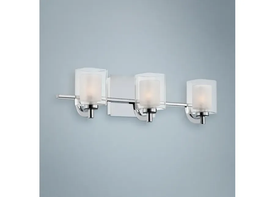 Quoizel Kolt LED 21" Wide Chrome and Glass Bathroom Light-silver