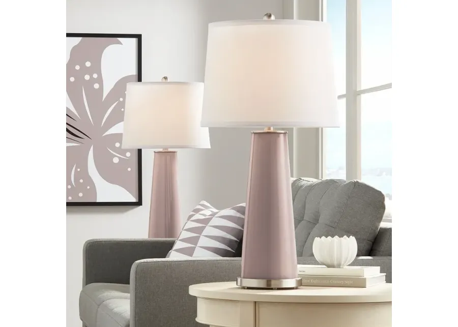 Color Plus Leo 29 1/2" Glamour Mauve Table Lamps Set of 2-purple