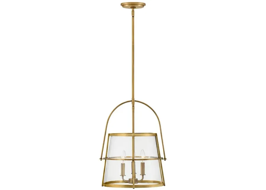 Hinkley Tournon 15" Wide Heritage Brass 4-Light Pendant-gold