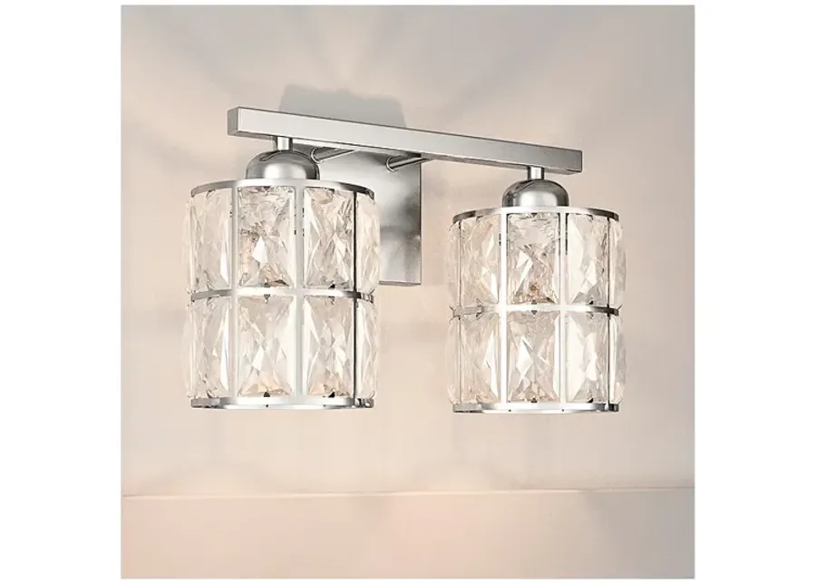 Quoizel Gibson 8" High Polished Chrome 2-Light Wall Sconce-silver