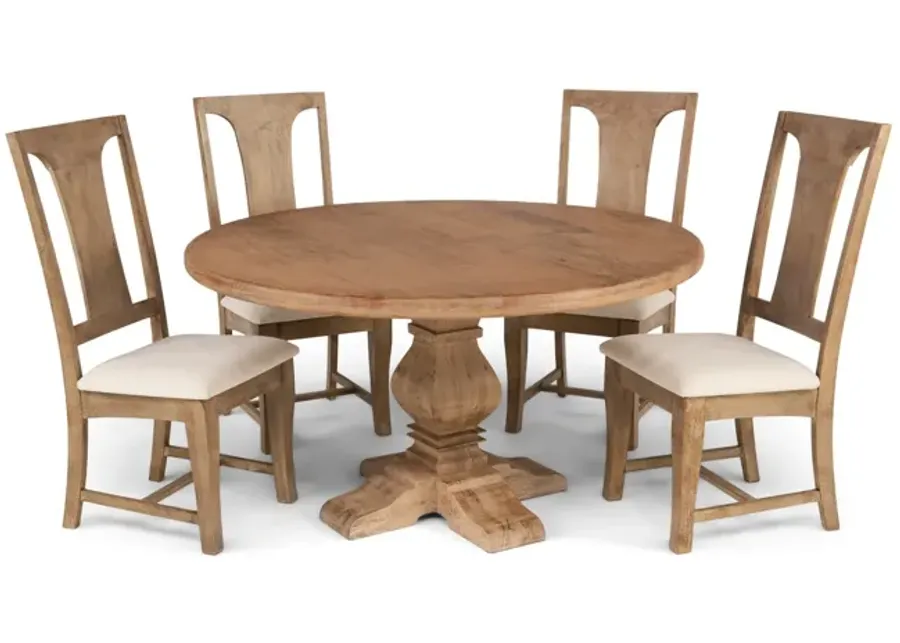 Felicia Round Dining Table With 4 Felicia Chairs