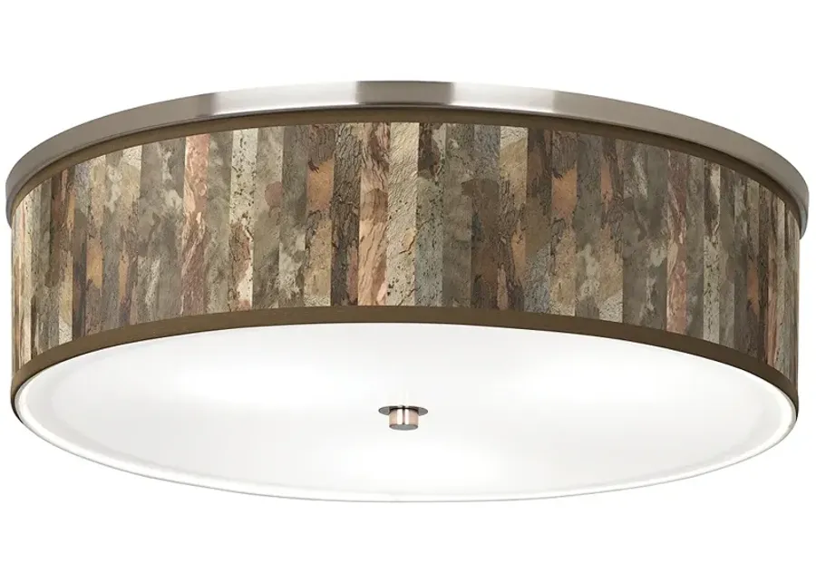 Paper Bark Giclee Nickel 20 1/4" Wide Ceiling Light-silver