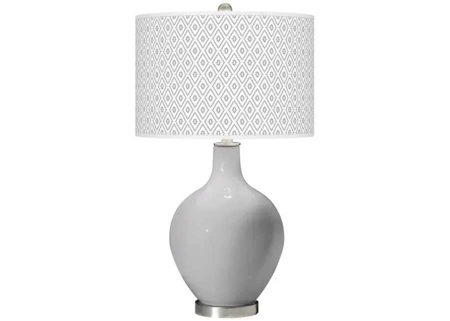 Color Plus Ovo 28 1/2" High Diamonds Shade Swanky Gray Table Lamp-gray