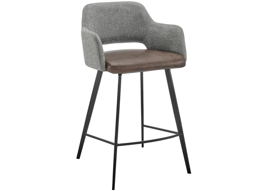 Desi 25 1/2" Light Brown Gray Swivel Counter Stool-gray 1 81398-desi-25-1-2-light-brown-gray-swivel-counter-stool-gray-1.webp