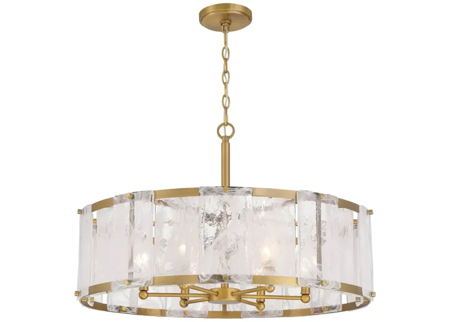 Minka-Lavery Veil 6-Light 28-in Legacy Brass Indoor Pendant-gold