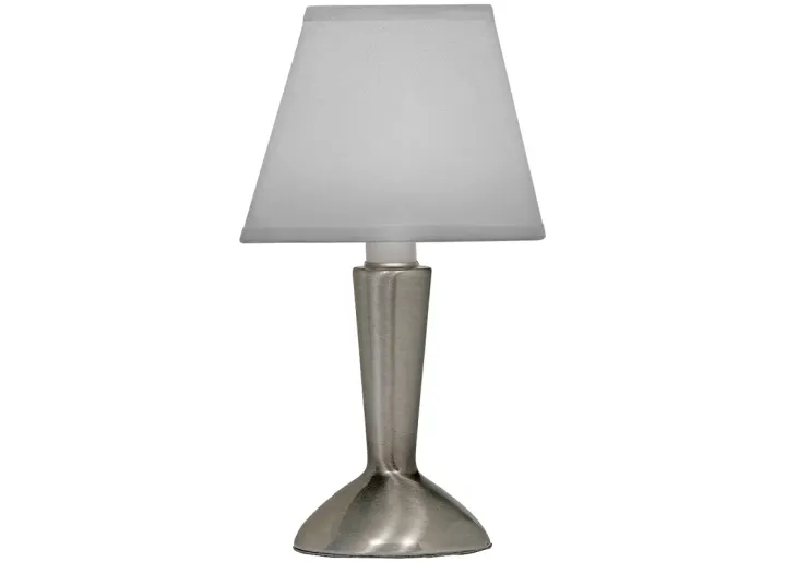 10" H Antique Nickel Contemporary candle lamp-black