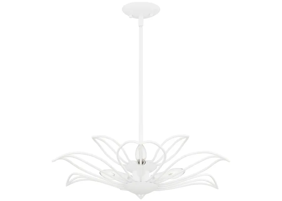 Tallulah 3-Light Sand White Pendant-white