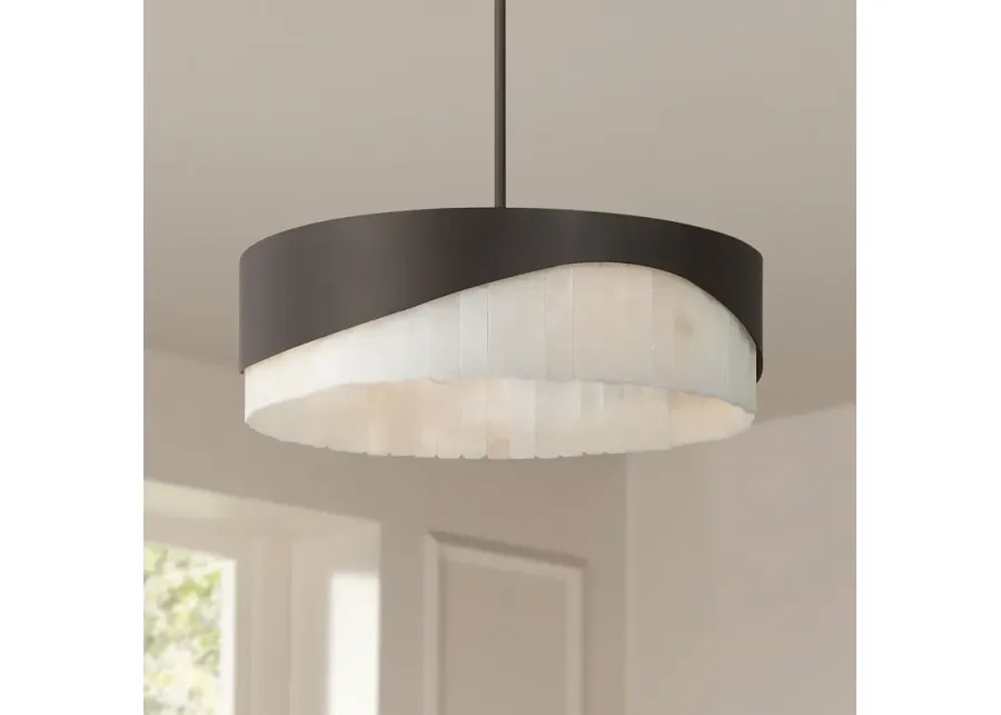 Minka-Lavery Sway 4-Light 20-in Dark Bronze Indoor Pendant-brown