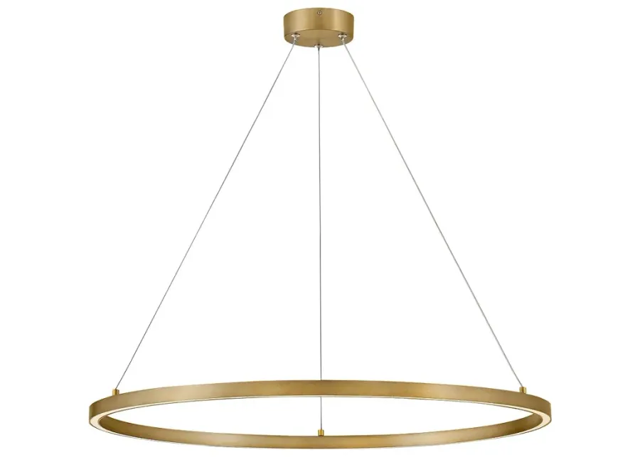 Hinkley Kenna 33"W Lacquered Brass LED Ring Pendant Light-gold
