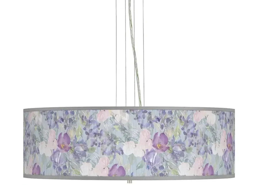Spring Flowers Giclee 24" Wide 4-Light Pendant Chandelier-24