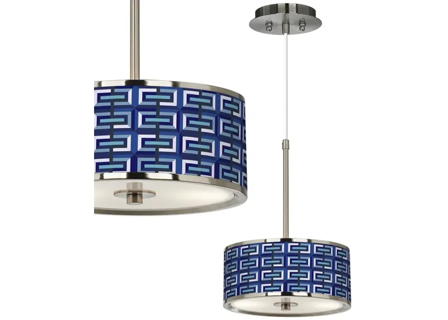 Parquet Giclee Glow 10 1/4" Wide Pendant Light-silver