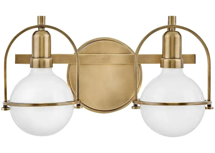 Hinkley Somerset 16" Wide Heritage Brass 2-Light Bath Light-gold