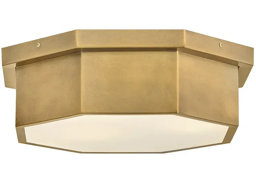 Hinkley Interior Facet Medium Flush Mount 17.5" Heritage Brass-gold