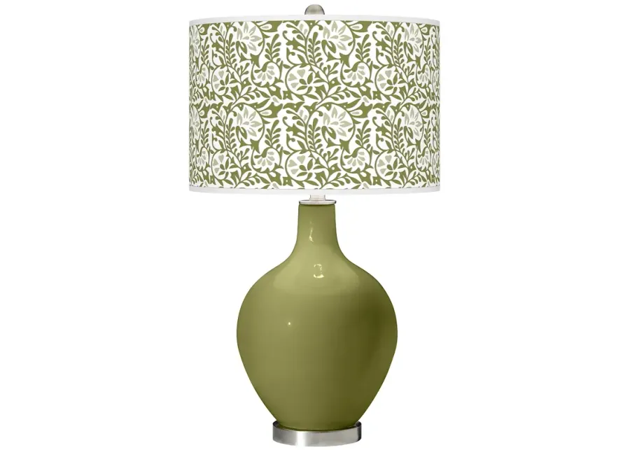 Color Plus Ovo 28 1/2" Gardenia Shade Rural Green Table Lamp-green