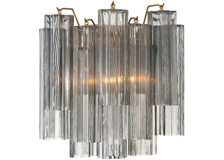 Addis 2 Light Aged Brass Sconce-gray