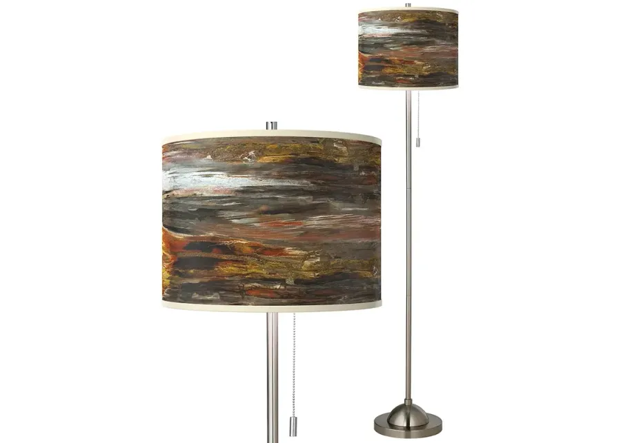 Embracing Change Brushed Nickel Pull Chain Floor Lamp