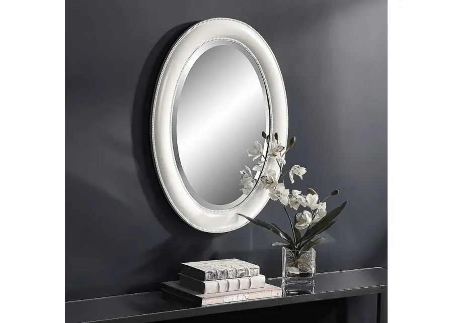 Noble Park Madison Pure White 22 1/4" x 29 1/4" Wall Mirror-white