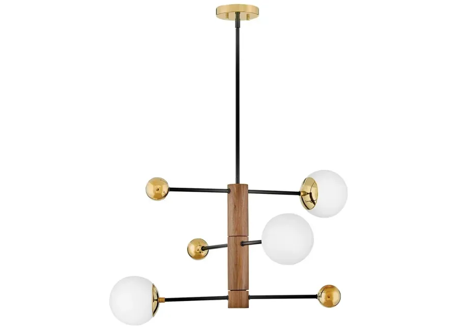 Lark Auggie Medium Adjustable Multi Tier Chandelier Bright Brass-gold