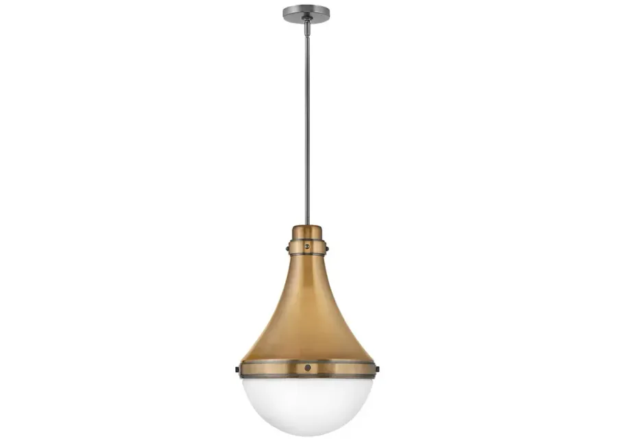 Oliver 14 1/4" Wide Heritage Brass Pendant Light-gold