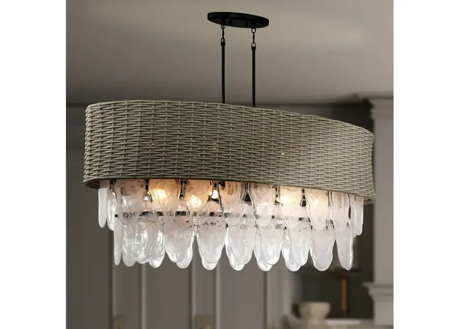 Minka-Lavery Breakers Isle 12-Light Black Island Chandelier-black