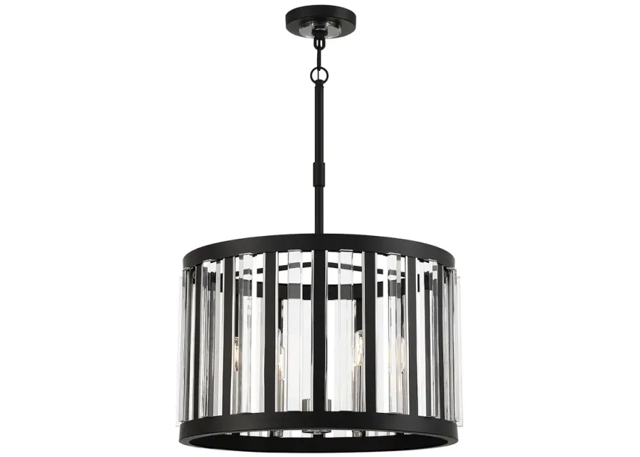 Minka-Lavery Majestic Splendor 6-Light Sand Coal and Nickel Pendant-black