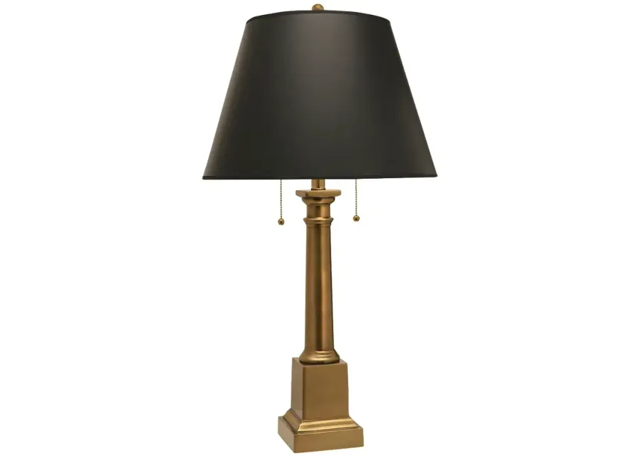 Stiffel Templeton 31" Traditional Black and Antique Brass Table Lamp-gold
