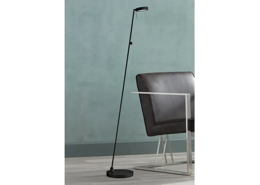 Kovacs 50" George's Reading Room Black Modern LED Floor Lamp-black