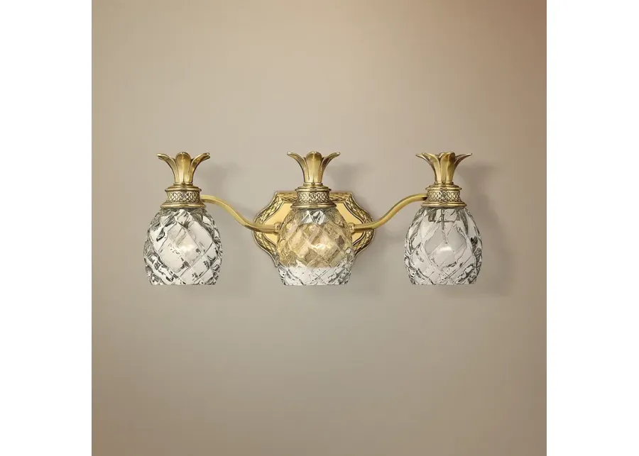 Hinkley Anana Plantation 21 1/2" Wide Antique Brass 3-Light Bath Light-gold